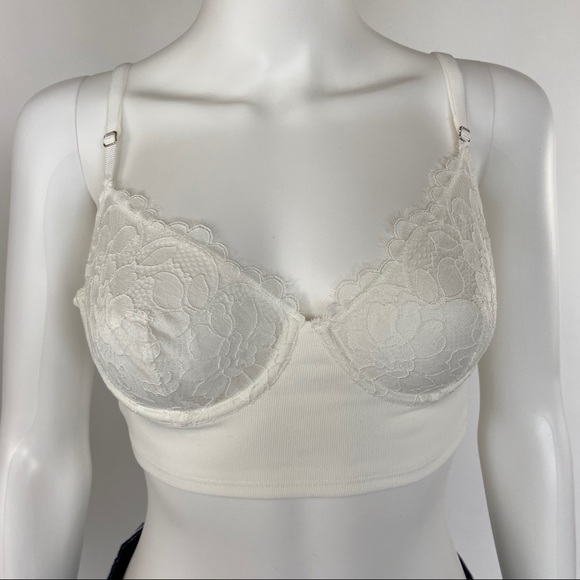 Free People Bianca Longline Underwire Bra in Ivory - Picture 1 of 4